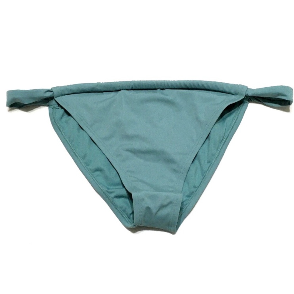 Shade & Shore Womens S (4-6) Green Low Rise High Leg Extra Cheeky Bikini Bottom